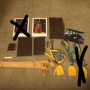 LV receipt holders, ribbons, & gift tags